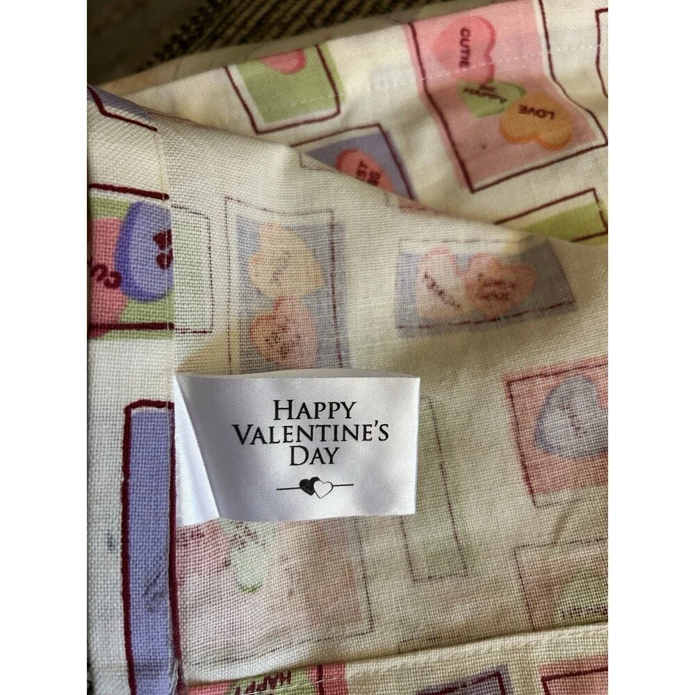Kohls Happy Valentines Day Oblong Tablecloth 60 x 85